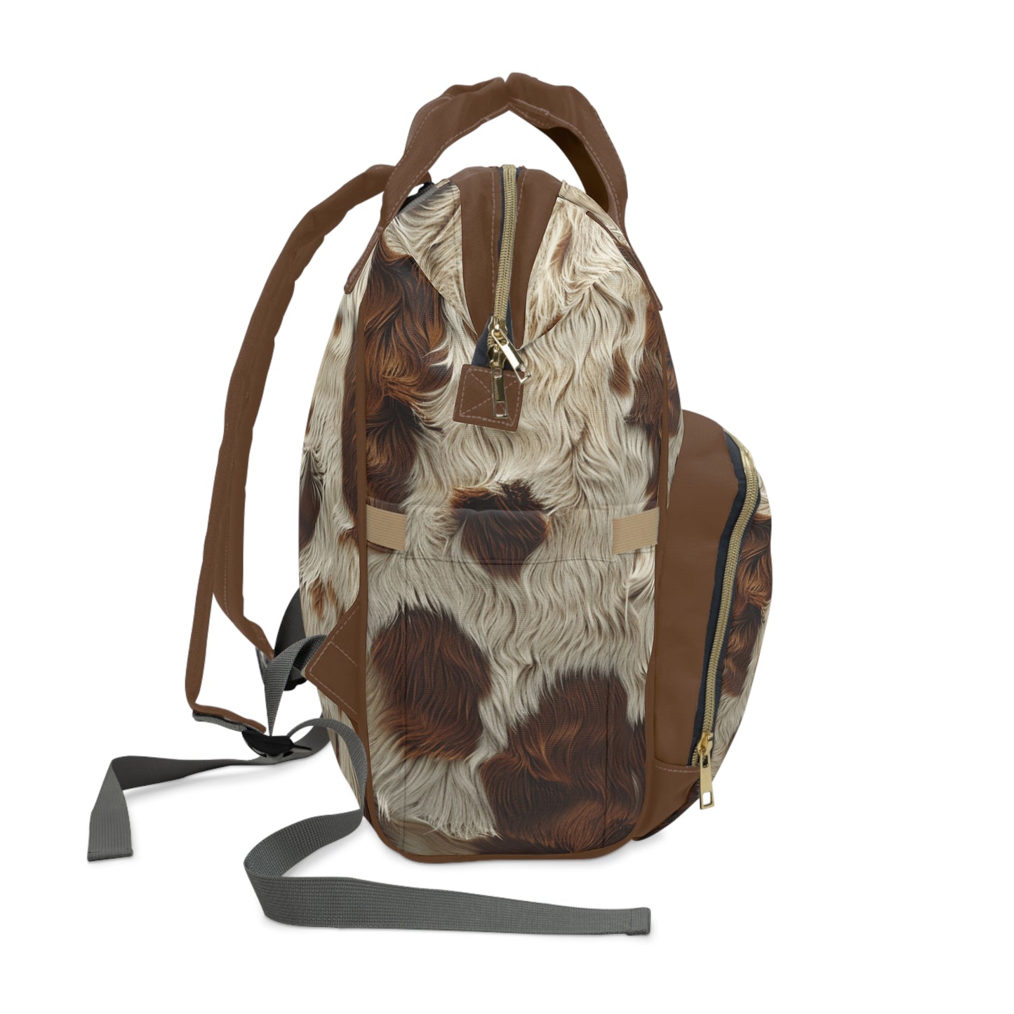 Trendy Cow Print Multifunctional Backpack