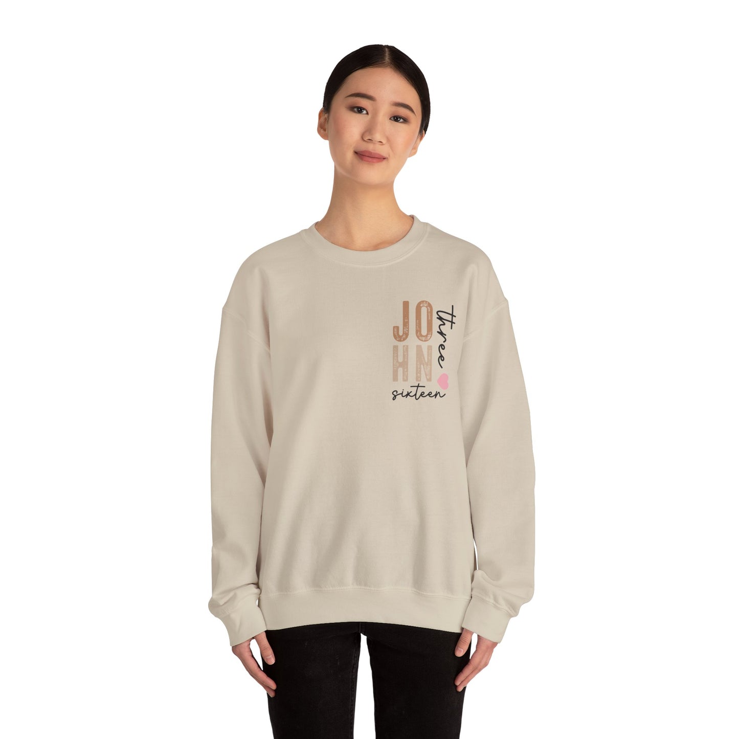 Dual Sided John 3:16 Crewneck Sweatshirt