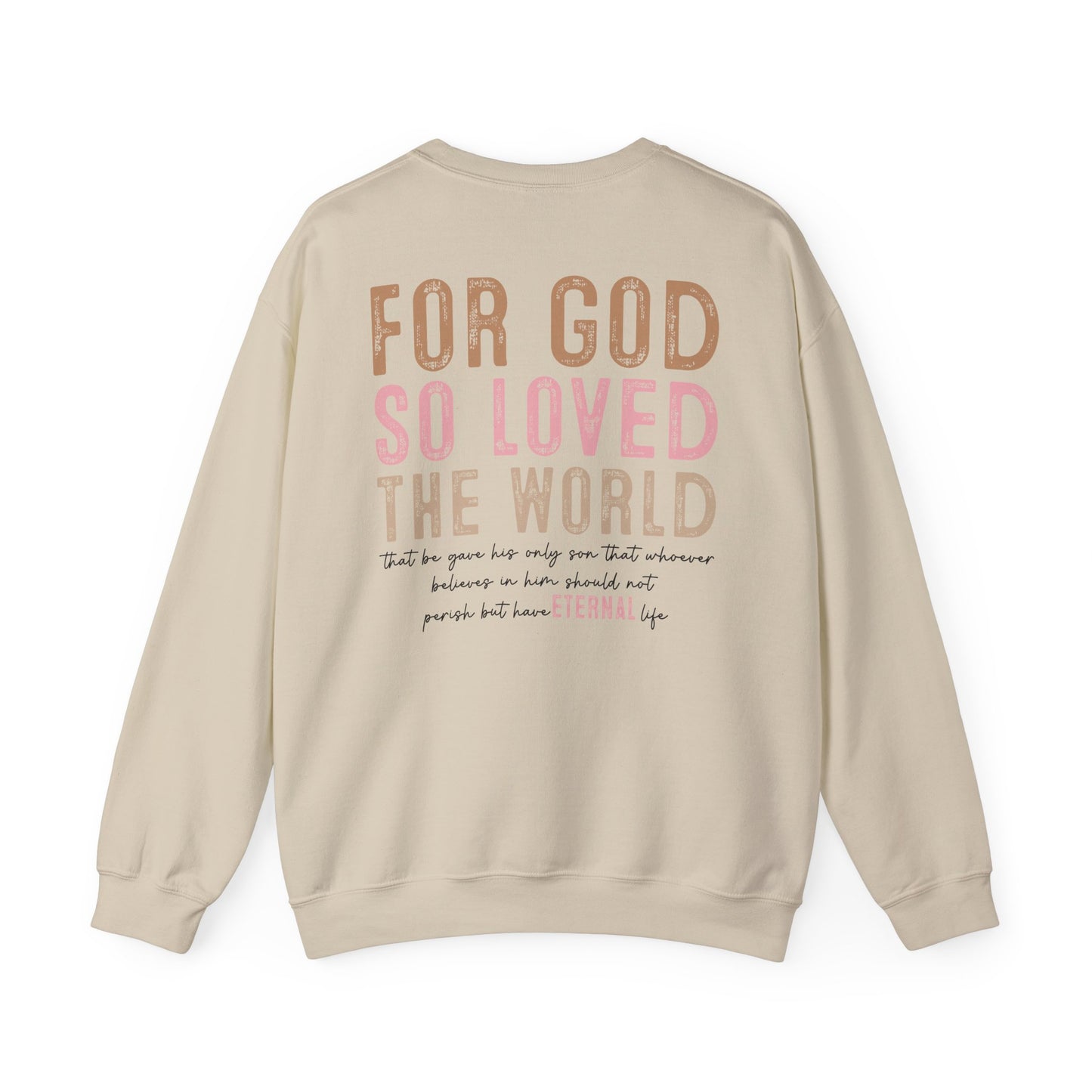 Dual Sided John 3:16 Crewneck Sweatshirt