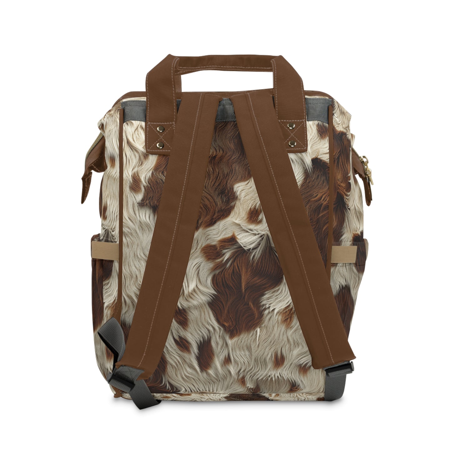 Trendy Cow Print Multifunctional Backpack