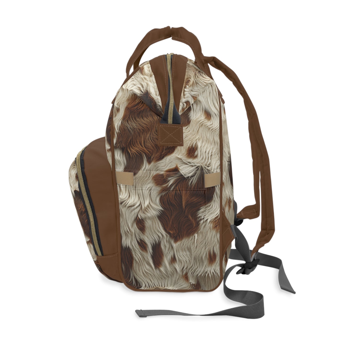 Trendy Cow Print Multifunctional Backpack