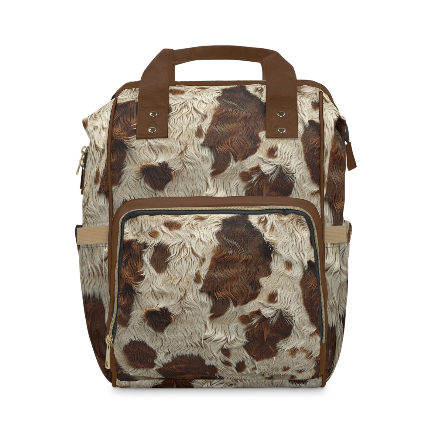 Trendy Cow Print Multifunctional Backpack