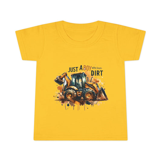 Just a Boy Who Loves Dirt Toddler Tee